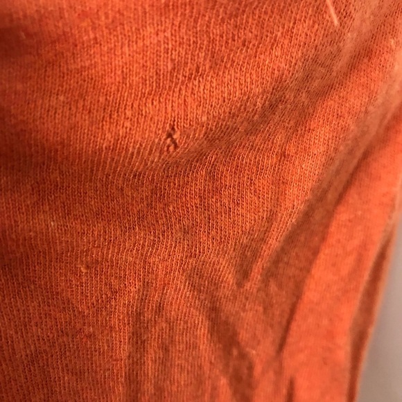 🤎 XS 🤎 NWT Anthro Henley Low Cut Linen Cotton Ruched Cuffs​ - Picture 8 of 8